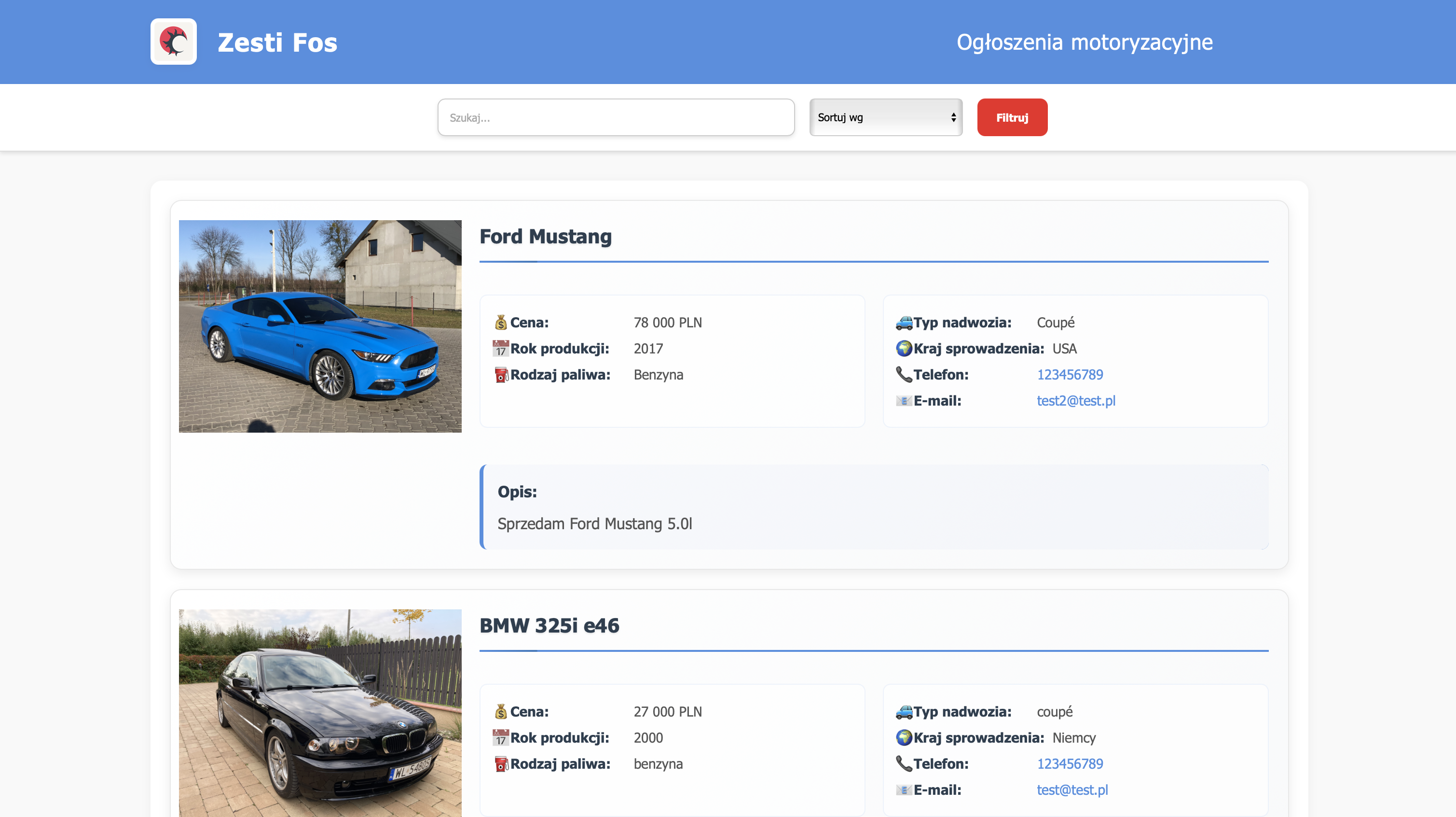 ZestiFos - Panel administratora